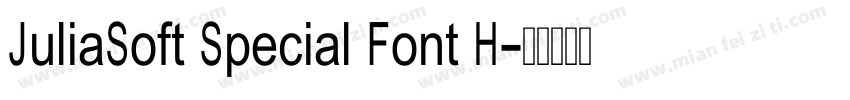 JuliaSoft Special Font H字体转换